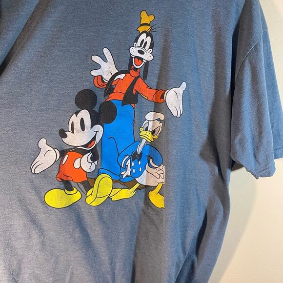 Disney Mickey Goofy Donald Duck Tee Shirt Gray Size XXL - Picture 2 of 6